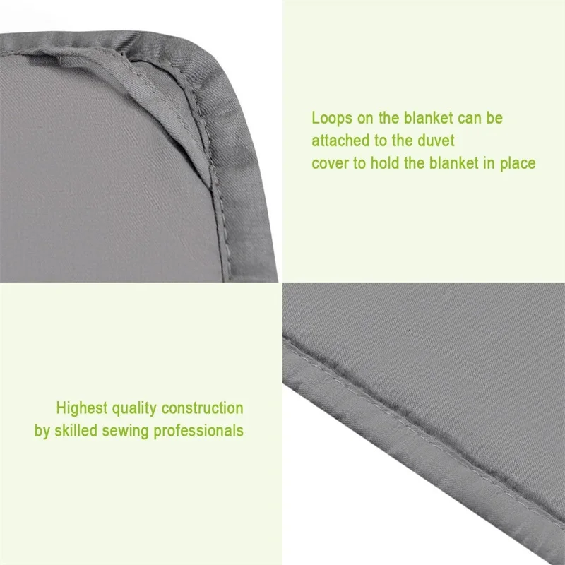 

100% Cotton Weighted Blanket with Glass Beads Gravity Blankets Decompression Sleep Aid Pressure Weighted Quilt