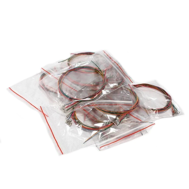 6 шт./компл. набор струн для гитары радужного цвета насыщенного E A аксессуары