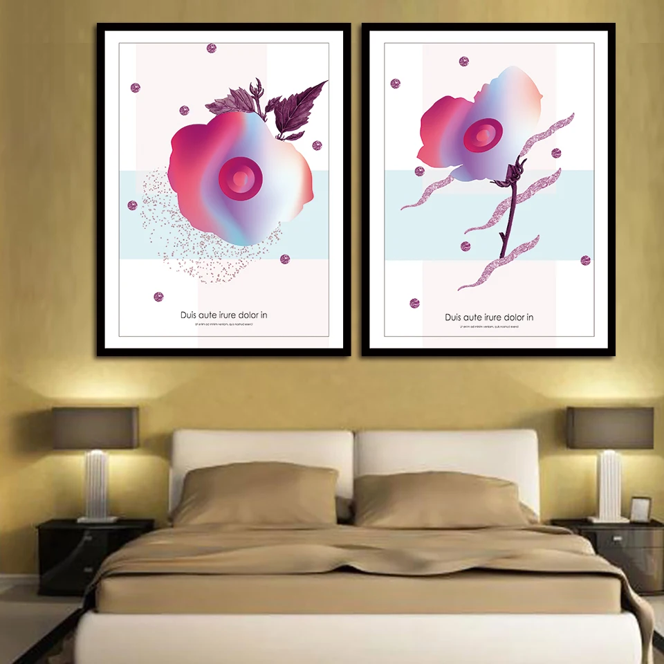 

Abstract Color Flower Gift POSTER Nordic Posters And Prints Wall Art Canvas Painting Wall Pictures For Living Room Decor