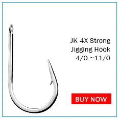 JK LAI-L Shore джигггинг светильник "T" groove Jig hook нержавеющая твердое кольцо лодка рыболовный светящийся двойной рыболовный крючок крючки морские ЛЕЩА