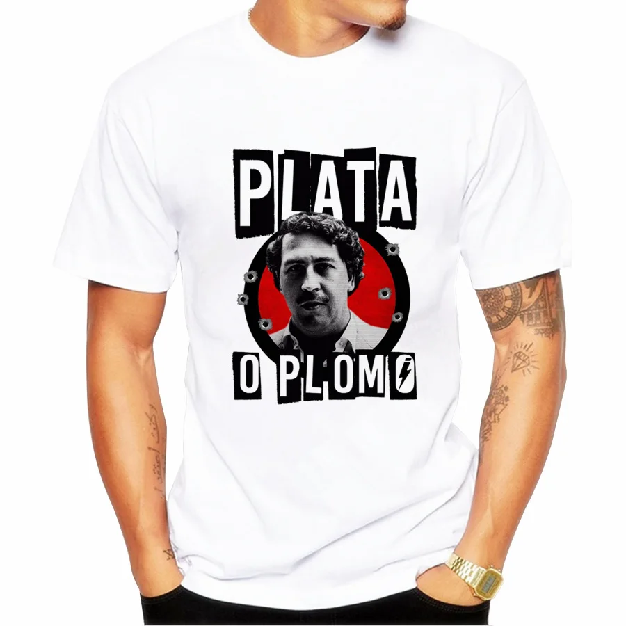 Pablo Escobar футболка с короткими рукавами и круглым вырезом летняя повседневная