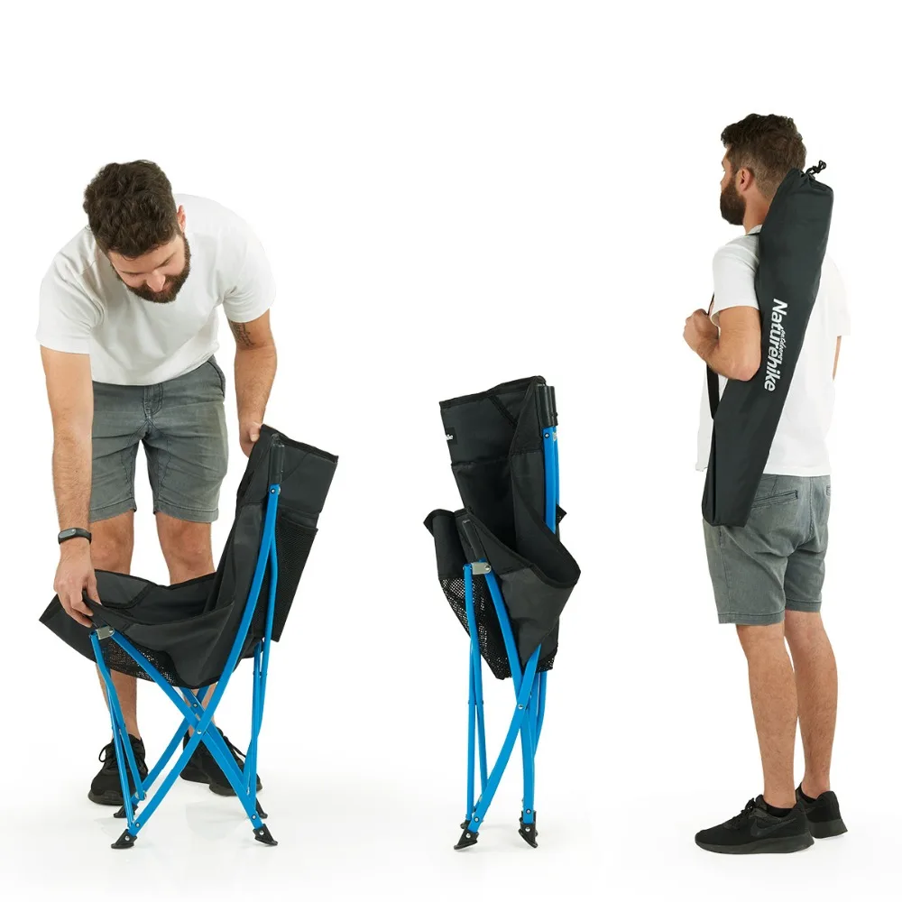 Naturehike Высокое качество Удобный Складной Кемпинг спинка стул открытый складной