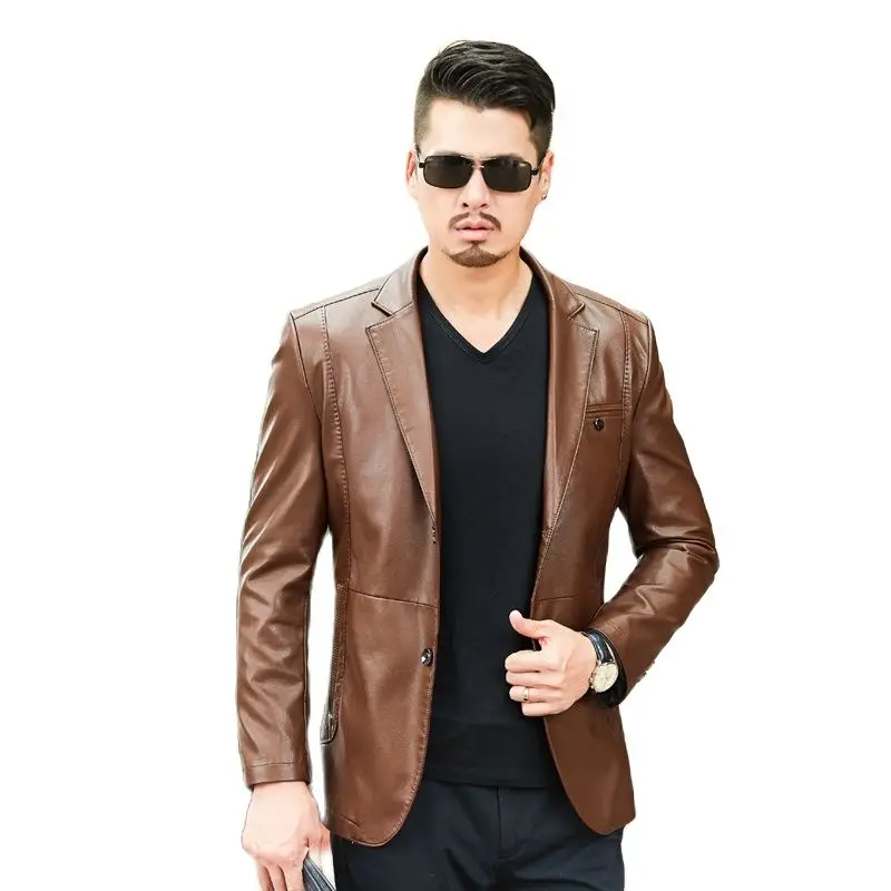 Новинка 1811 модная мужская одежда пальто на весну и осень Мужское из овечьей кожи