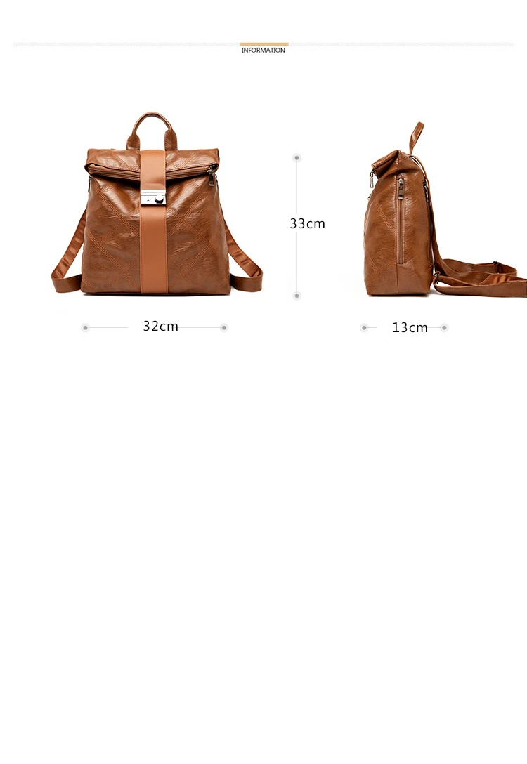 Противоугонные школьные сумки mochila feminina водонепроницаемые дорожные винтажные большие сумки для ноутбука Коричневый кожаный рюкзак для женщин корейский дизайнер