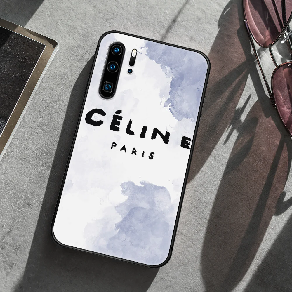 

luxury brand celins Paris Phone Case For Huawei P Mate 10 20 30 40 Lite Pro smart Z 2019 nova 5t black Coque Luxury Cover Pretty