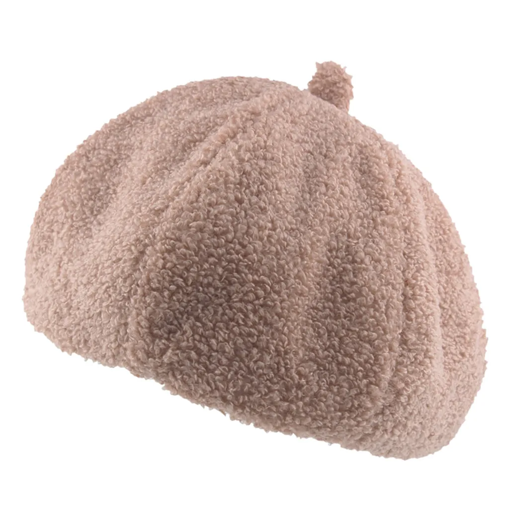 Женский шерстяной берет в винтажном стиле осенне зимний теплый художник тыква