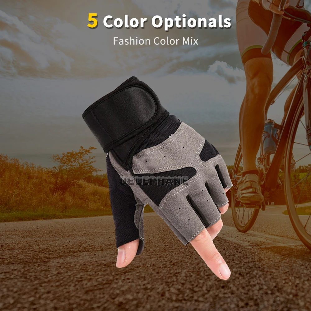 Женские спортивные перчатки без пальцев дышащие черные Мотоциклетные Перчатки
