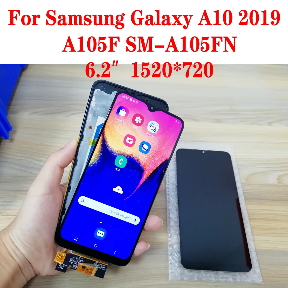 Для Samsung Galaxy A10 ЖК-дисплей с рамкой A105 дисплей SM-A105F/DS SM-A105FN/DS A105G A105M ЖК-экран с сенсорным дигитайзером в сборе 5,2