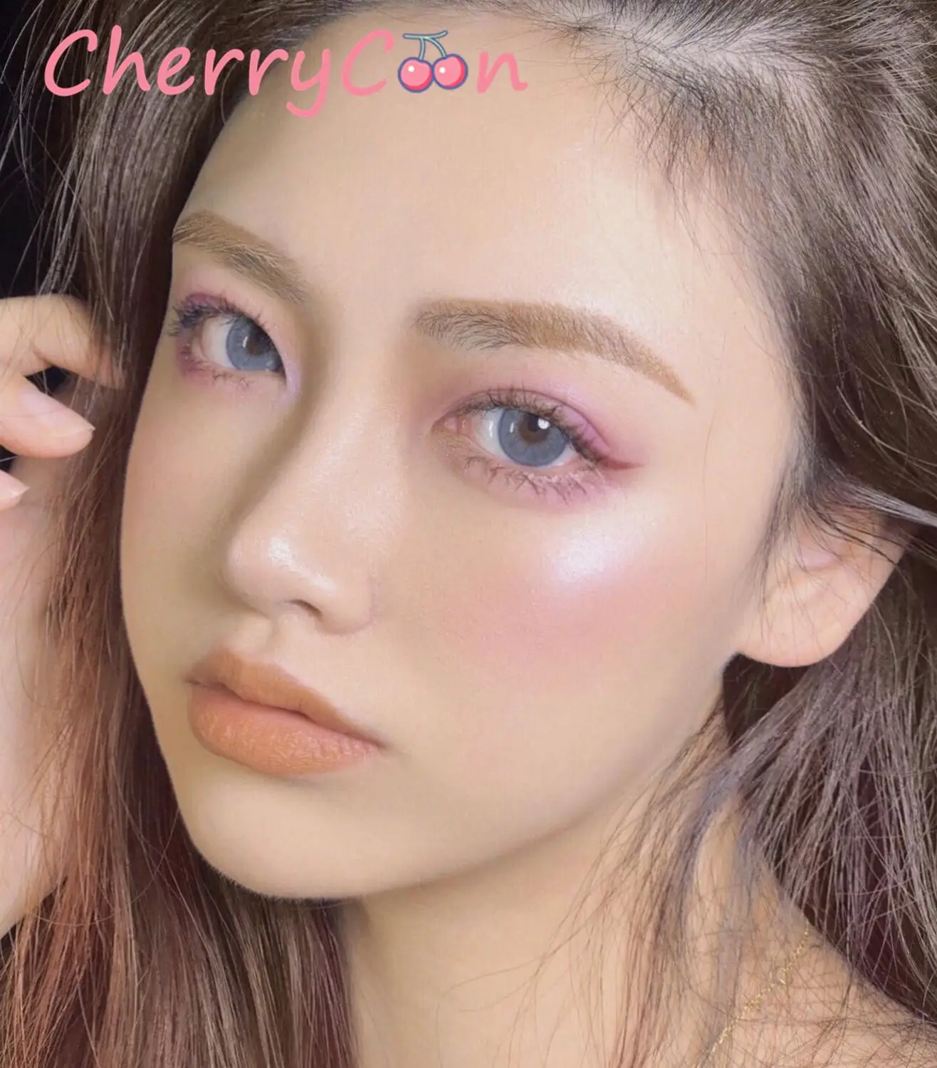 

CherryCon gold power blue Contact Lenses Colored Soft for Eyes small beautiful pupil yearly Contact Lens Myopia prescription