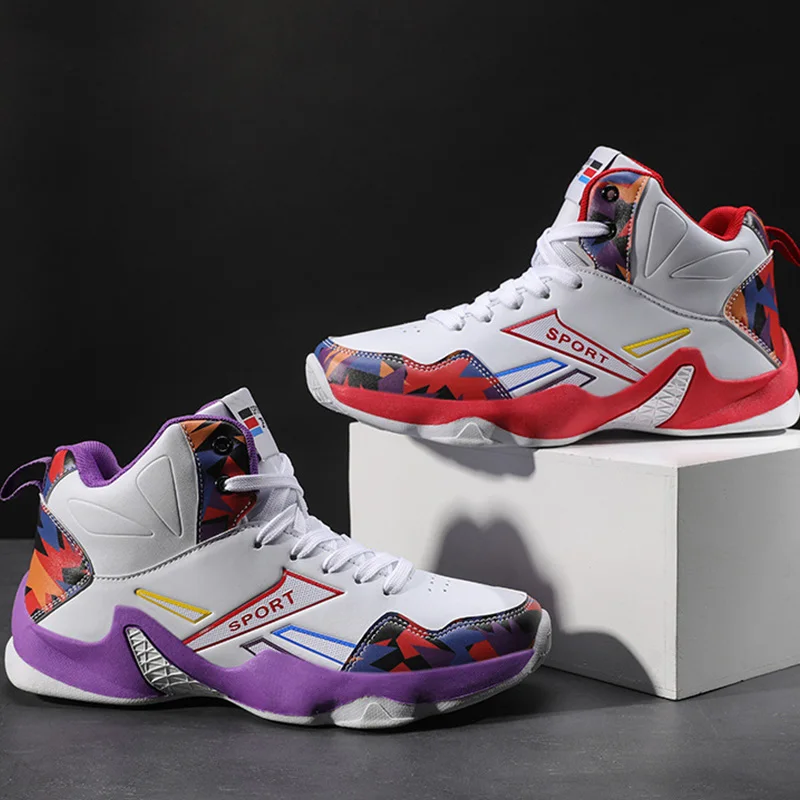 Basketball Shoes Men Breathable Non-Slip Sports Shoes Black High Top Gym Training Athletic Boots Autumn 2021 New Men Sneakers