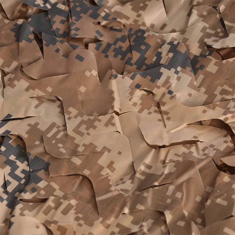 

1.5Mx6M Camouflage Nets Tent Camping for Car Desert Hunting Netting Without Edge Binding and Mesh Sun Shelter