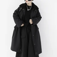 xuxi 2021 winter long windbreaker women lamb wool loose thicken fashion single breasted streetwear splicing coat e4526