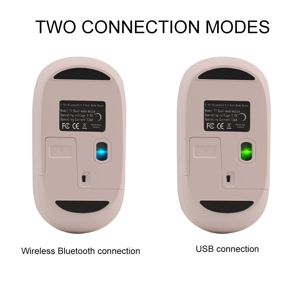 Bluetooth 4,0+ 2,4G Беспроводная мини оптическая компьютерная розовая мышь 1000/1200/1600 dpi 3D офисная USB мышь для Macbook ПК ноутбука