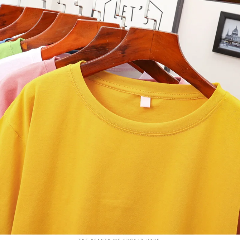 

Disney Anime Mickey Mouse Fashion Woman Tops 2021 Summer Loose Short Sleeve 100% Cotton Graphic Tee Shirts for Girl 2000 Y2K Top