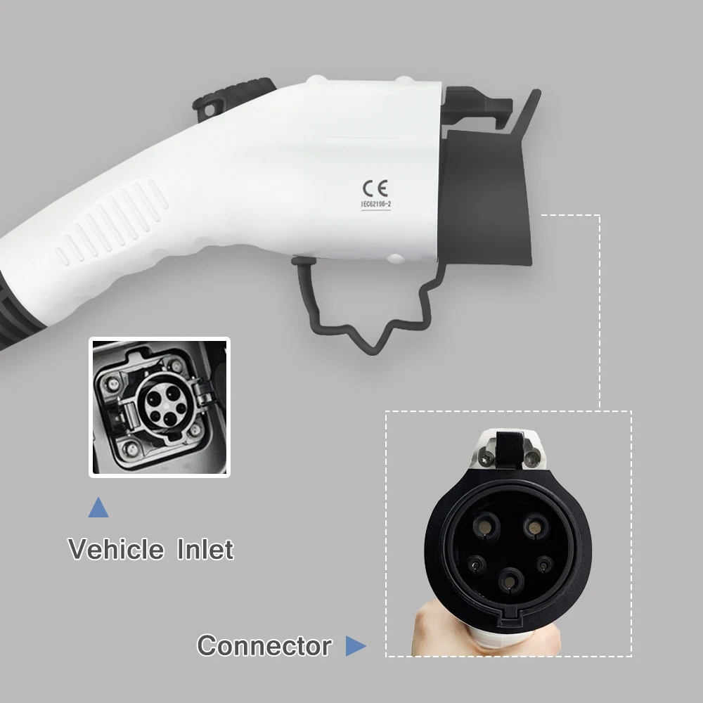 SAE J1772 EV зарядное устройство CEE 3 контакта тип вилки 1 регулируемый EVES 8A 10A 16A 5 м