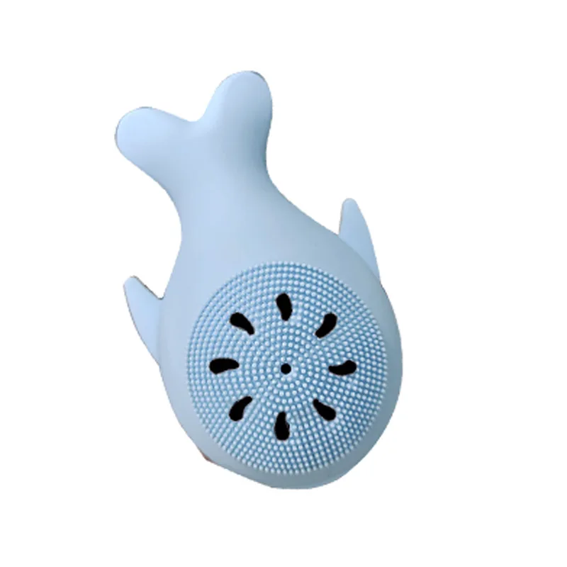 Силиконовая кисть для лица в форме Кита двусторонняя силиконовая Очищающая