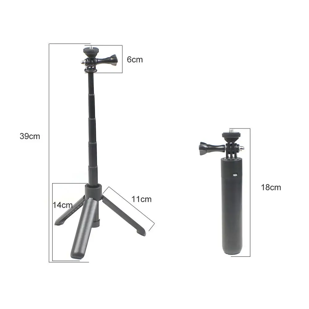 

3in1 Foldable Tripod Extendable Monopod Pole Handle Grip Selfie Stick for GoPro Hero 9 8 7 6 5 4 for DJI OSMO Camera Accessories