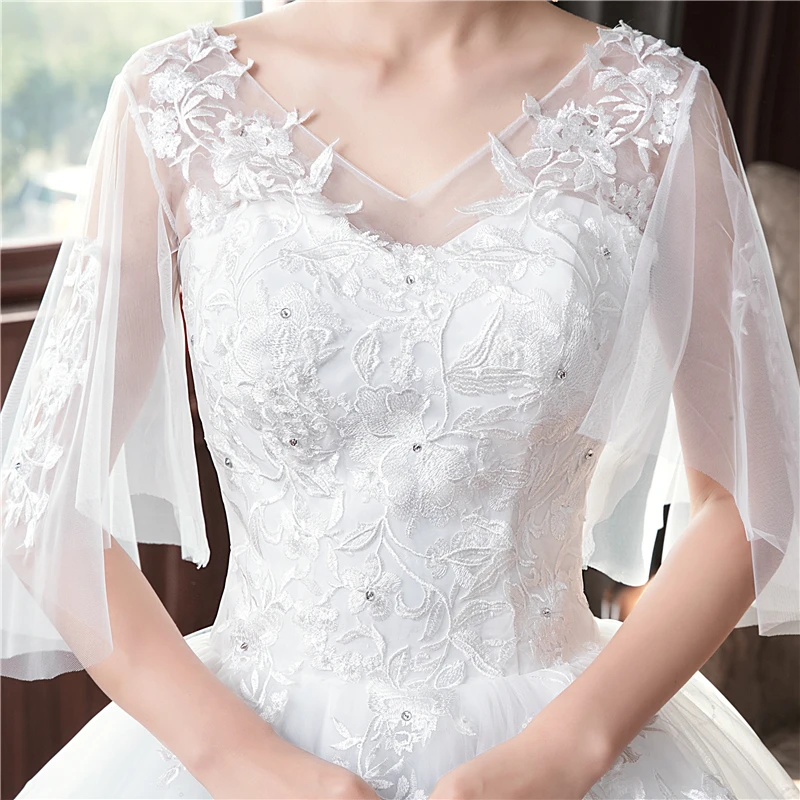 Белые кружевные платья HPYFNSH размера плюс с v образным вырезом и расклешенными