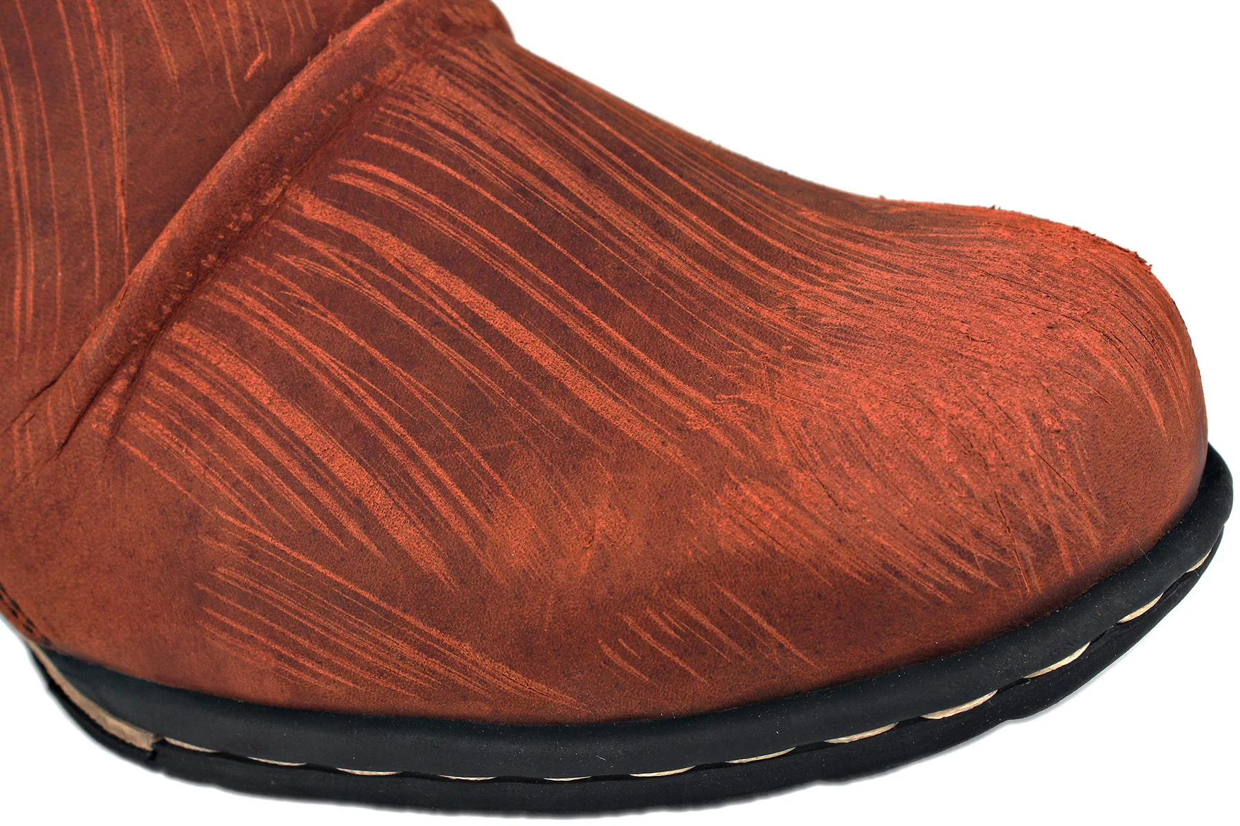 

Genuine Leather Men Ankle Boots Retro Style Cowboy Chukka Boots Zipper-up Motorcycle Boots Men Western Boots Color Red Brown