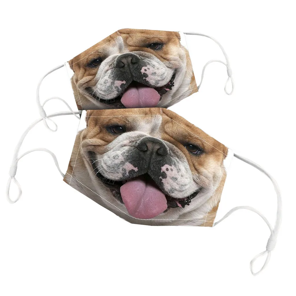 Взрослые мужчины женщины рот маска 3D животное собака печать Пыленепроницаемая