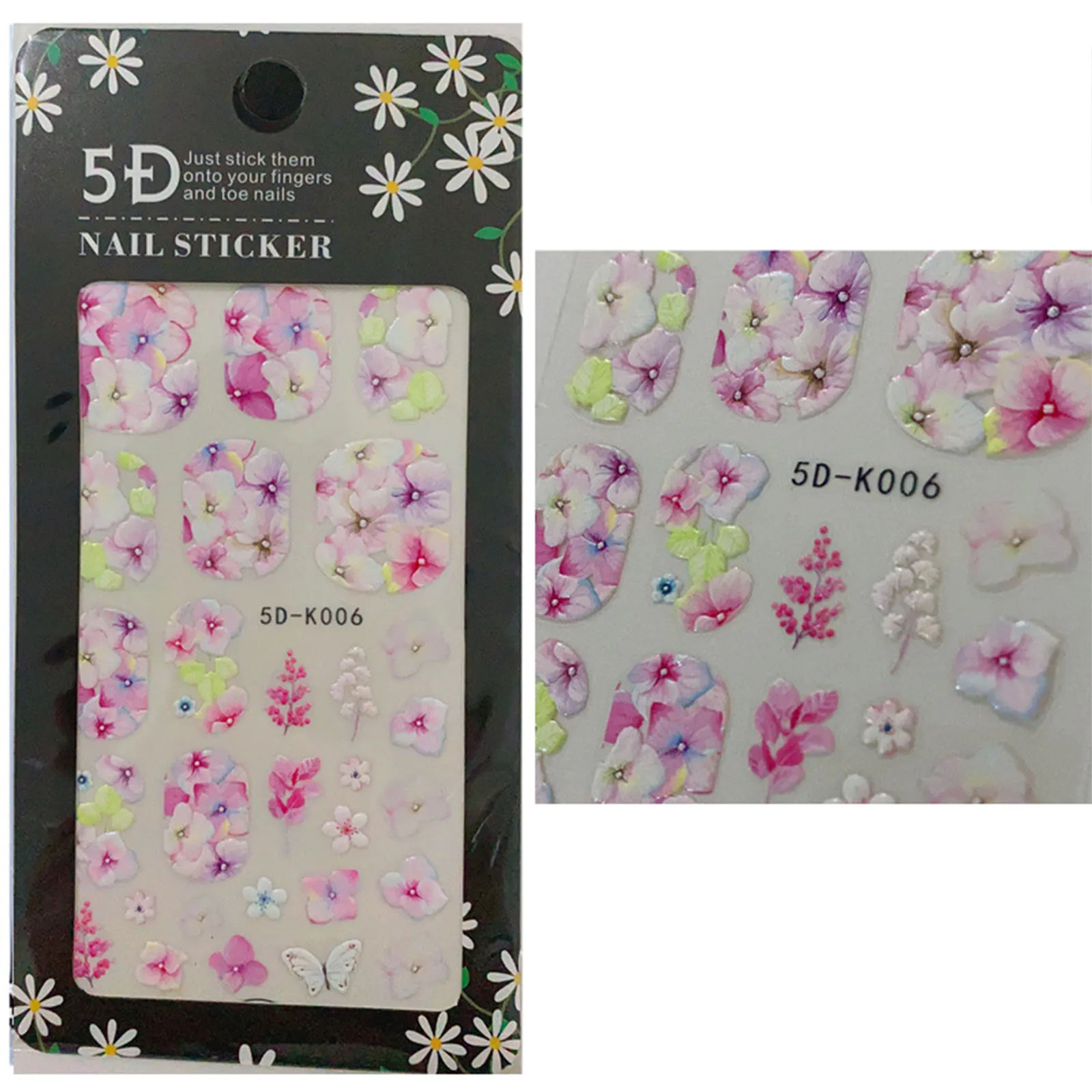 Nail Art Sticker Decals 3D Self-Adhesive Acrylic Engraved Supplies DIY Decorations for Women | Красота и здоровье