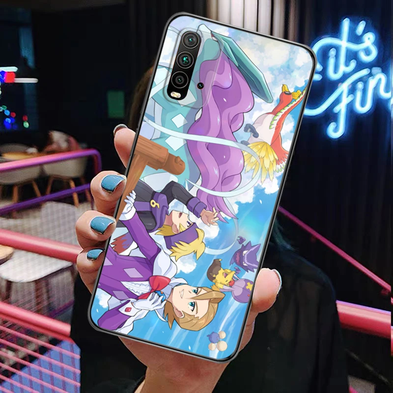 

Anime Pikachu Cartoon P-Poke Mon Painting Phone Case Redmi 9 9 Pro 9T 9A 9C Redmi Note 9 9S Pro Max Full Protection Soft