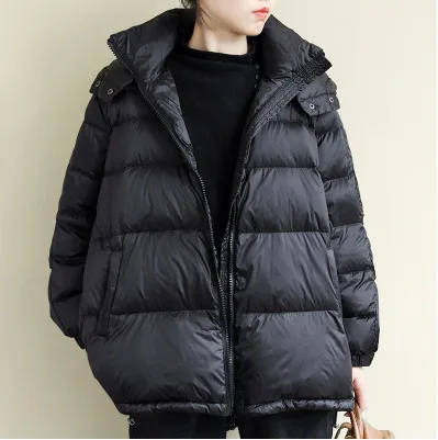 Зимнее пуховое пальто для женщин свободные теплые куртки 2019 Новые Топы с