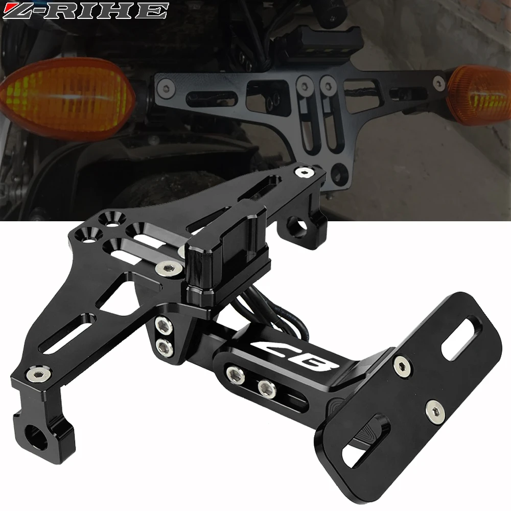 

Motorcycle LED License Plate Holder Support Plaque Moto Bracket Frame FOR HONDA CB 300F 300R 400 500F 500X 650F 600F 900 400 750