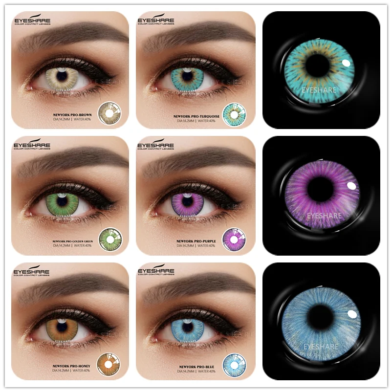 

Цветные контактные линзы для косплея EYESHARE, 2 шт., цветные контактные линзы для макияжа глаз, цветные линзы для макияжа
