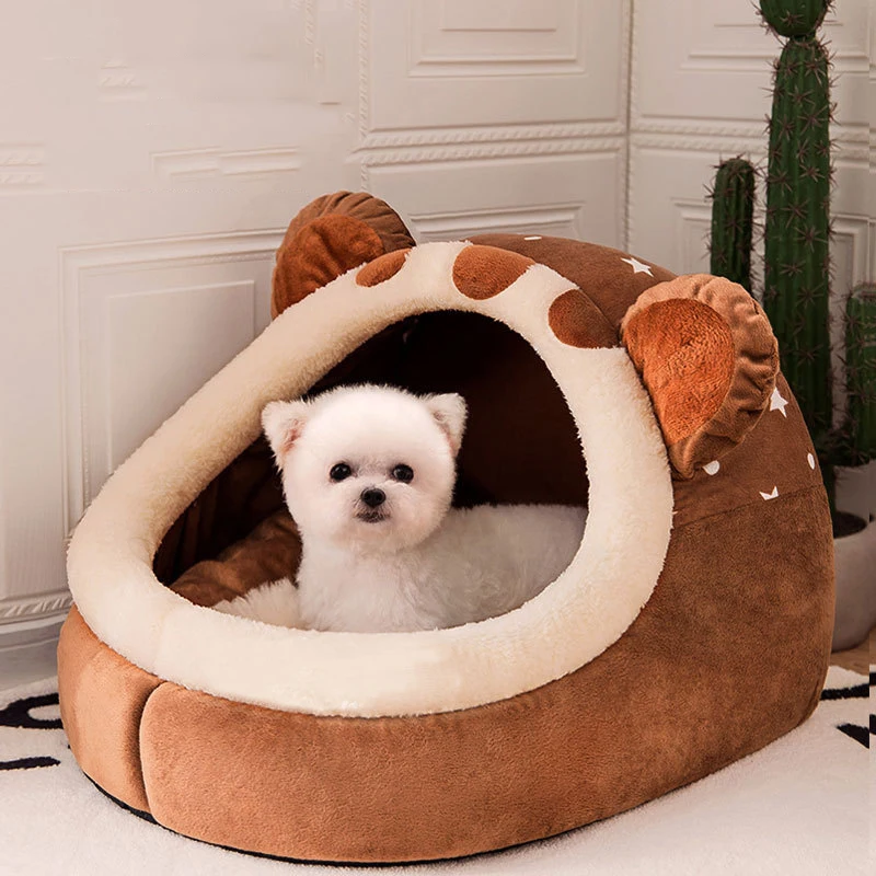 

Foldable Pet House, Puppy Kennel Mat for Dogs, Animals, Cat, Kitten Nest, Small Dogs Basket, Teddy, Chihuahua Cave, Bed, 2022