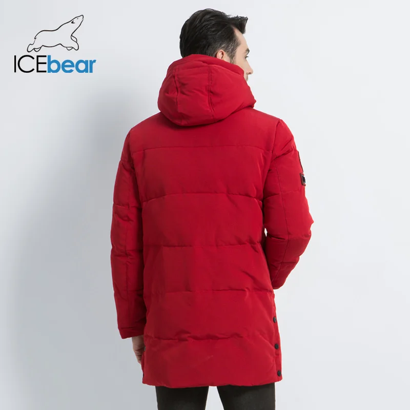 ICEbear Новинка 2019 зимнее теплое модное повседневное пальто мужская куртка теплая
