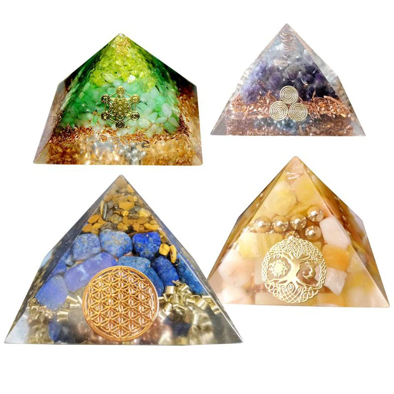 

5pcs/Set 3D Pyramid Silicone Mold Set Crystal Resin Casting Mould Jewelry Tools