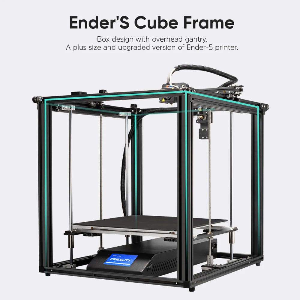 Creality 3D Ender-5 Plus Printer 350*350*400mm with 4.3 Inch Touchscreen Removable Tempered Glass Plate Double Y-axis Z-axis | Компьютеры