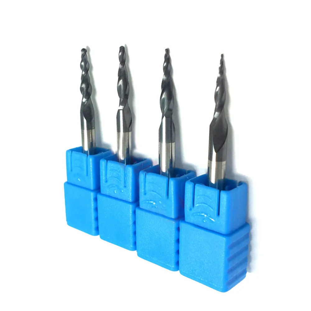 Набор концевых фрез HRC55 комплект из 4 твердосплавных насадок 0 25-1 мм хвостовик 3 175