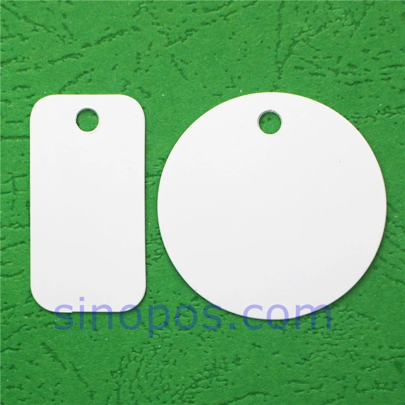 Пластиковые пустые белые бирки 4 см прямоугольные круглые для удостоверения
