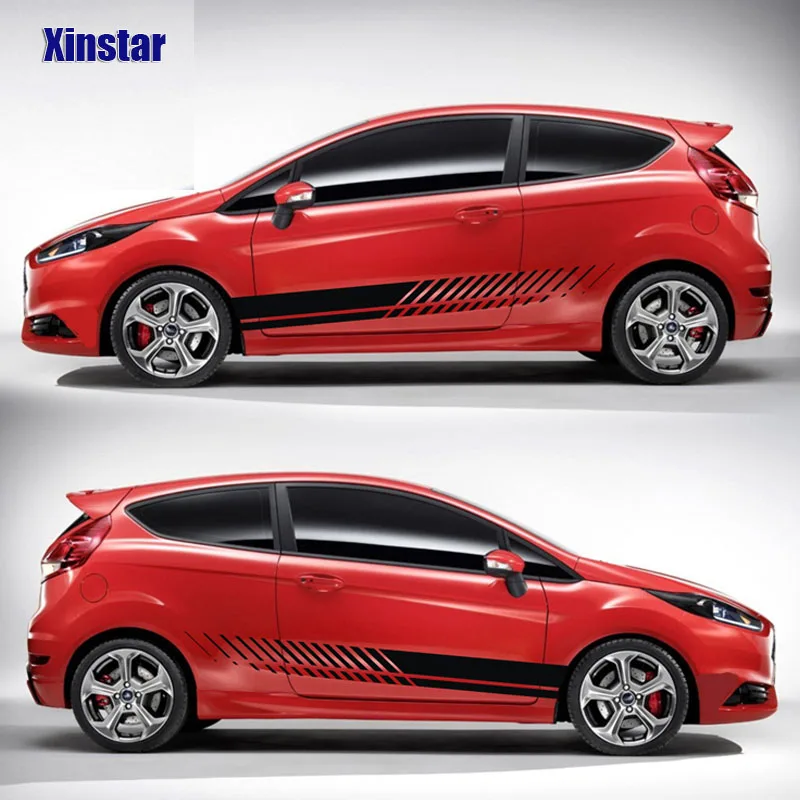 Автомобильная боковая наклейка 2 шт. для ford focus ST fiesta mondeo kuga ecosport edge EXPLORER|Наклейки