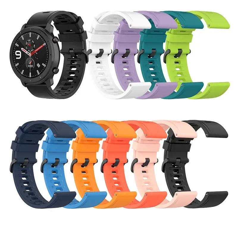 

Sport Bracelet Silicone Watchband For Huami Amazfit GTR 47MM/Amazfit pace/Amazfit stratos/Amazfit2 stratos Adjustable strap 22mm