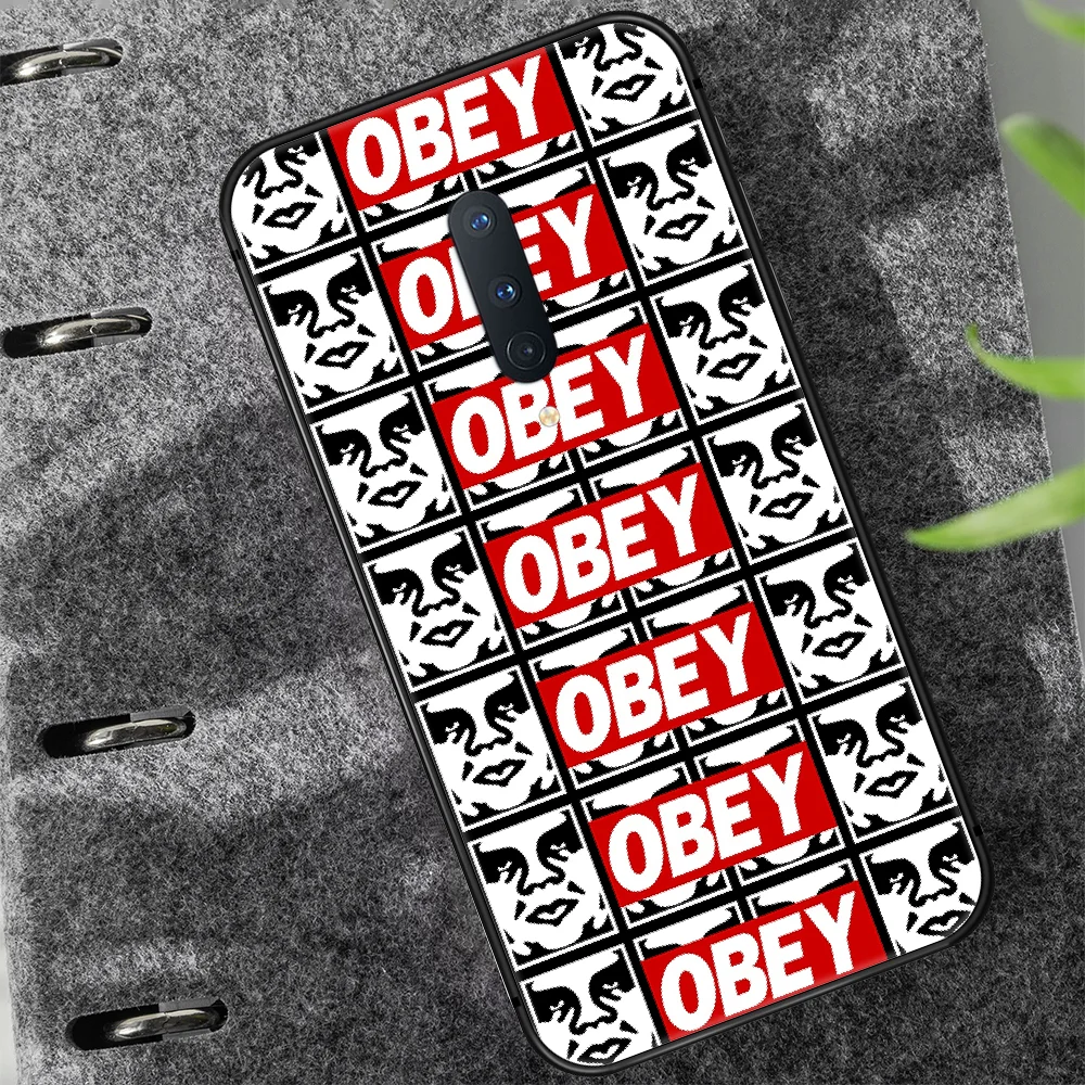 

fashion trend Brand obeys Phone Case Cover Hull For 1+ Oneplus 5T 6 6T 7 7T 8 8T Pro black Etui Tpu Cell Silicone Funda Pretty