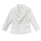 Блейзер для девушек для мальчиков, официальная куртка для джентльмена, скрипка детская, для танцев, выступлений, белая куртка, детская куртка для свадьбы, дня рождения