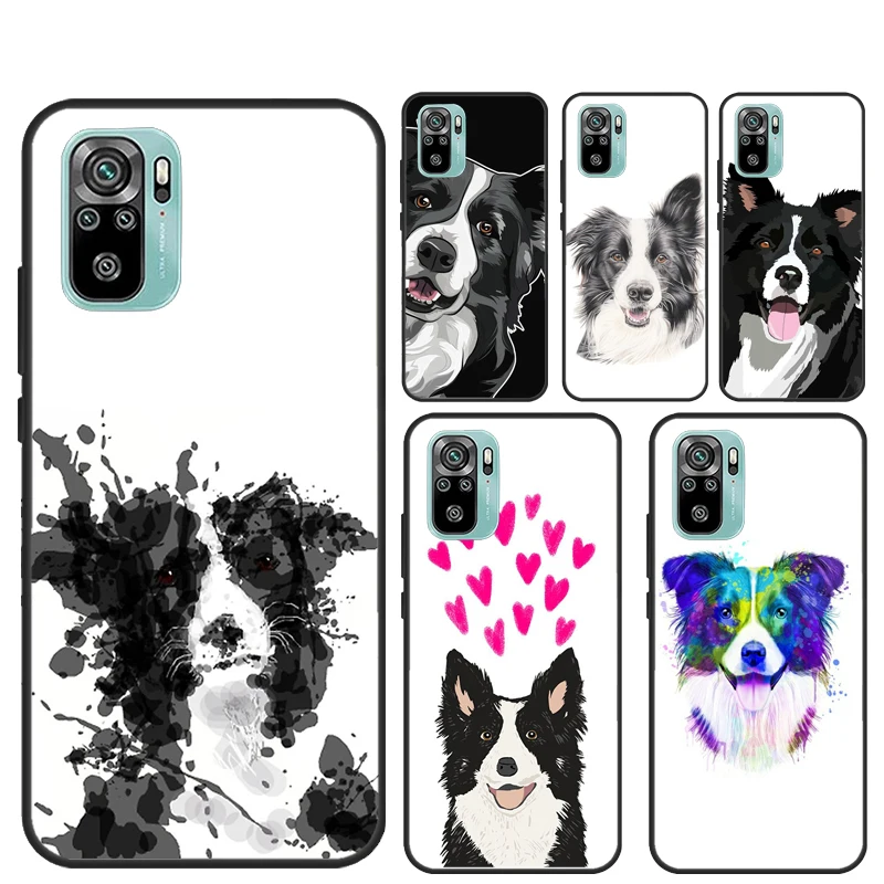 Наклейка Border Collie акварель для чехла Xiaomi Redmi Note 11 Pro 10 9 8 9S 10S 9T 9C 9A