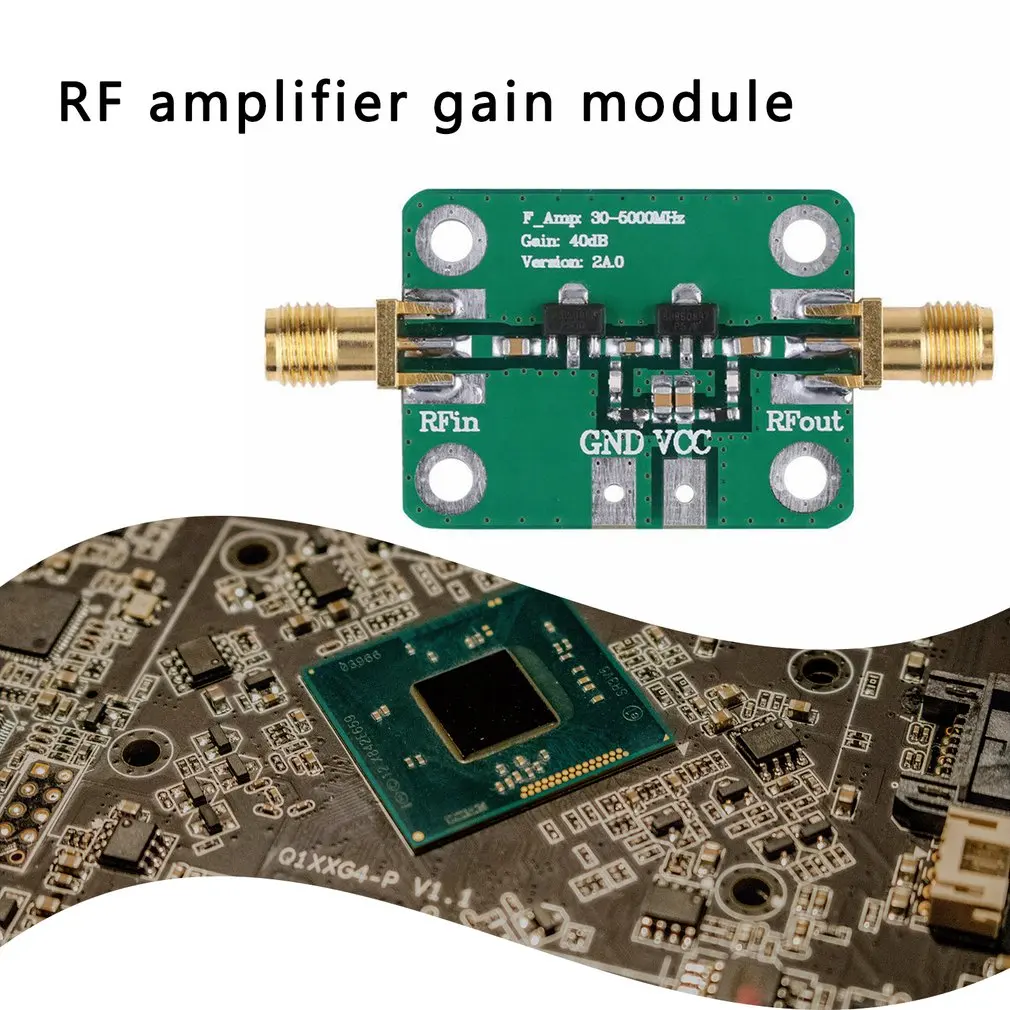 

DC 5V 30-4000MHz 40dB Gain RF Broadband Amplifier Module For FM HF VHF/UHF 50 Ham Radio RF Signal Fixed Gain Amplification