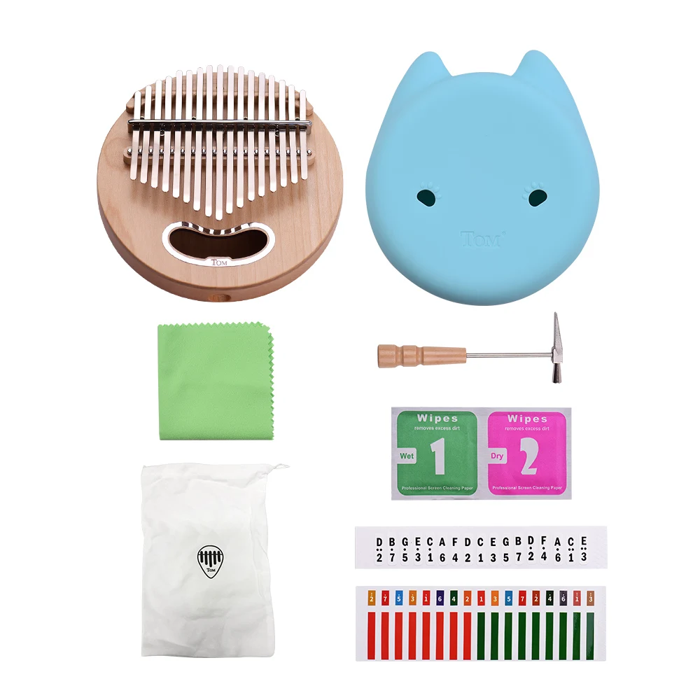 Tom TK CI CT 17 Key Kalimba клавиш большой палец пианино кленовое дерево с сумкой для