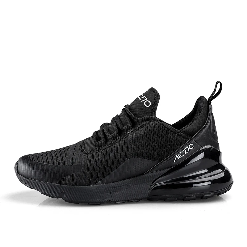 Мужская Спортивная обувь брендовая беговая Обувь Дышащая zapatillas hombre Deportiva 270 Высококачественная Мужская обувь кроссовки - Цвет: G38 All Black
