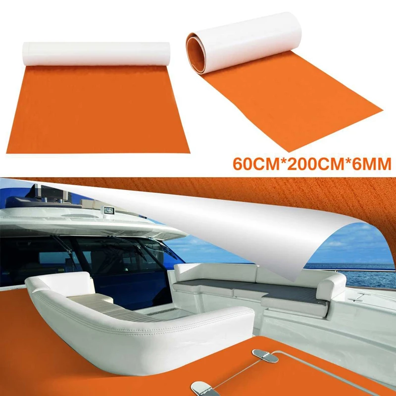 1 Roll 60x200Cm Self Adhesive Eva Boat Yacht Marine Flooring Faux Imitation Teak Decking Sheet Pad Foam Floor Mat | Автомобили и