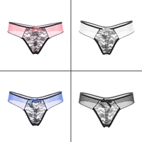 sexy and cute ladies comfortable underwear transparent lace low waist briefs bowknot breathable and seamless panties