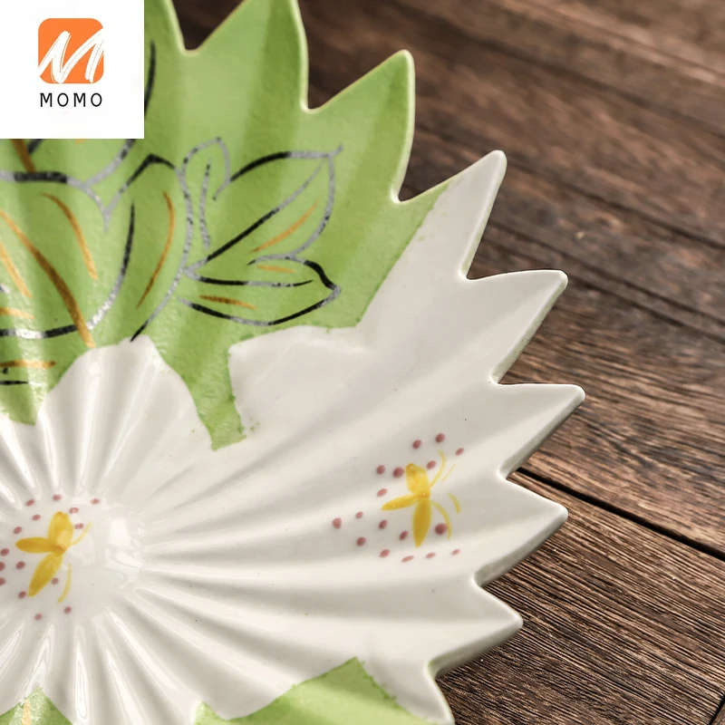 

Chiba Plate Ceramic Tableware Creative Hotel Restaurant Dish Daily Sashimi Plate Salad Dish Fruit Plate