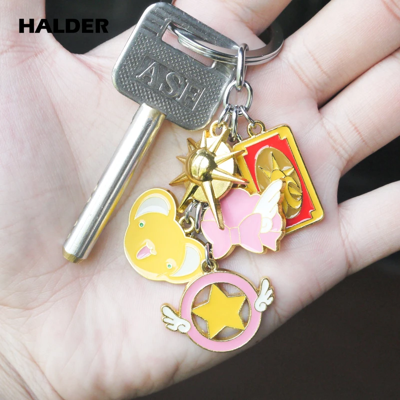 Halder Card Captor Sakura Cardcaptor Sakura Tomoyo Kinomoto Daidouji цепочка для ключей из металлического сплава Daidouji Tomoyo аксессуары цепочки для ключей