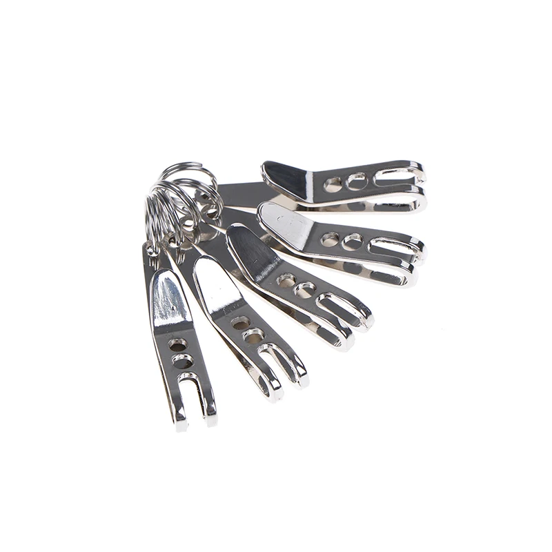 5pcs Mini Edc Gear Pocket Suspension Clip Hanger Tool Key Ring Keychain