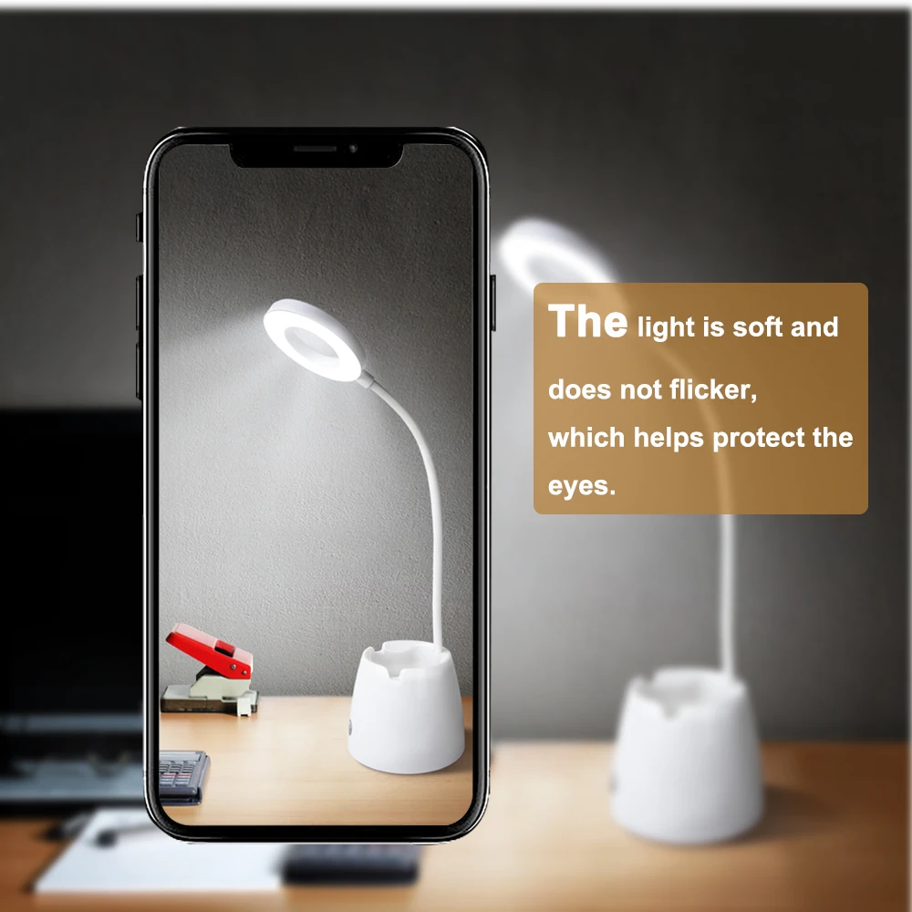 Светодиодный настольный светильник с сенсорным выключателем и 3 режимами