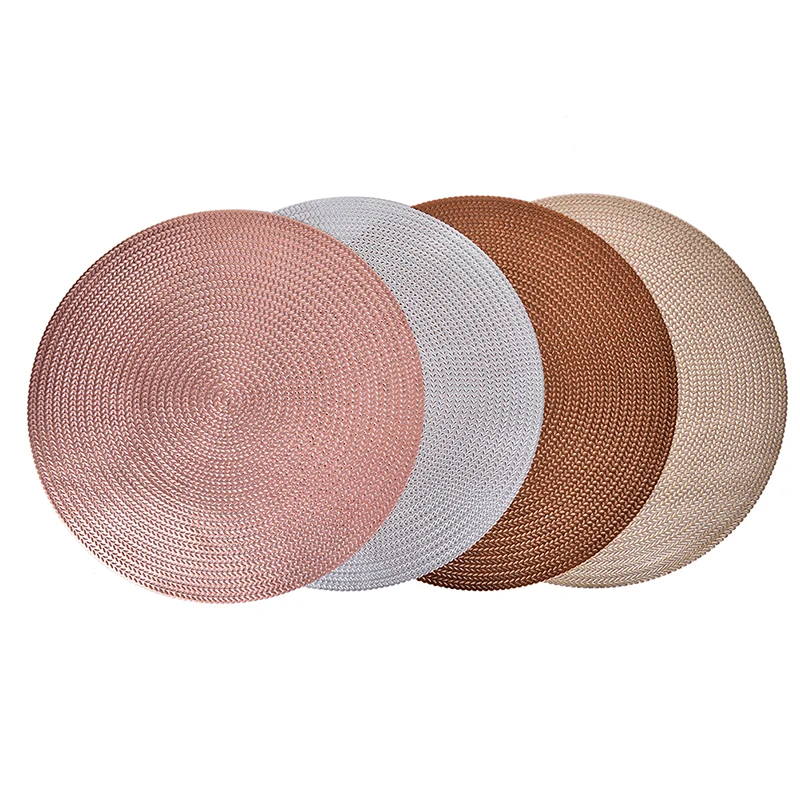 

38cm Round Placemat Kitchen Dining Table Mats Steak Pad Anti-scalding Insulation Pads INS Nordic Hotel Restaurant Home Decor